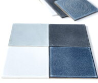 【1枚からのバラ売り】柄無し アンティークタイル 147mm角 フォグ シリーズ 約147×147mm 厚み8mm 花柄 …
