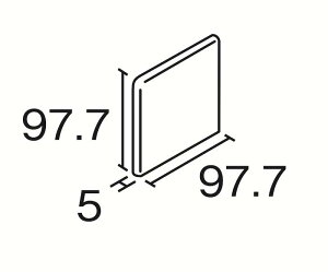 10枚入り 両面取り 2辺カーブ ブライト&アタック97,7mm角 昔からあるスタンダートサイズ 100角 厚み5mm 昔から続くタイル DIY インテリア 工作 陶磁器 タイル
