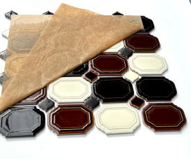 2 - 3色選んで MIX オリジナル レベリ デザイン シート 12色から選んでオリジナルシートを作ろう！ 均等ミックス 表紙貼 REVシリーズ【REV1 - 12アンティークタイル・モロッカンタイル・モロッコタイル　DIY や　インテリアにもオススメの　陶磁器　タイル