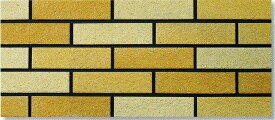 陶彩 ブリックタイル 1枚単位の販売（磁器質 壁タイル）ベージュ 煉瓦風 岩面 壁（玄関・塀・リビング・店舗・コンクリート ブロック・ベニヤ・ボード） のDIYリフォームにOK。南欧風の壁用 二丁掛 平 レンガ タイル ブリック、エクステリア建材・壁材です