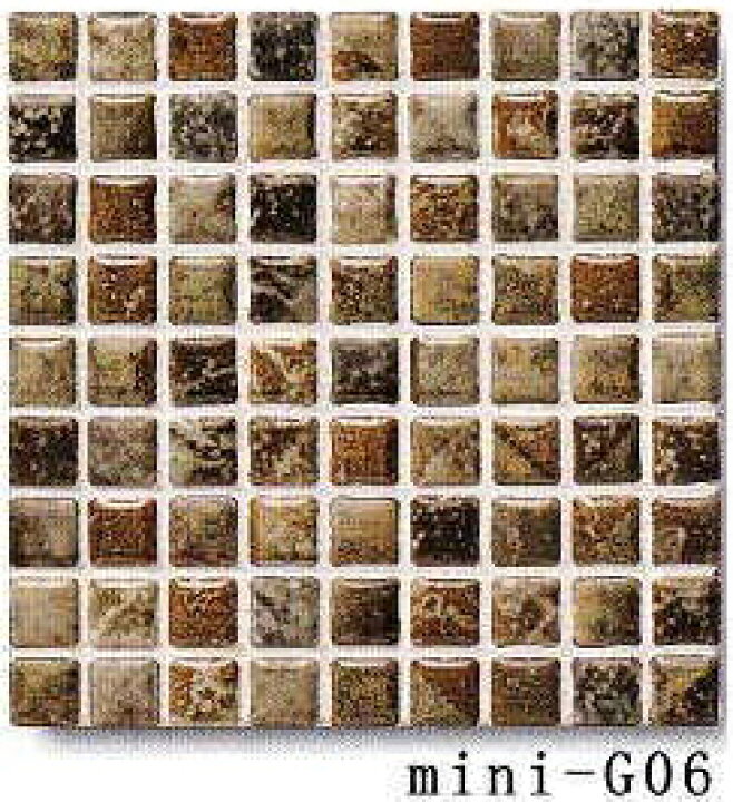 楽天市場】15角 モザイクタイル レトロラスティック 茶系ミックス 1 