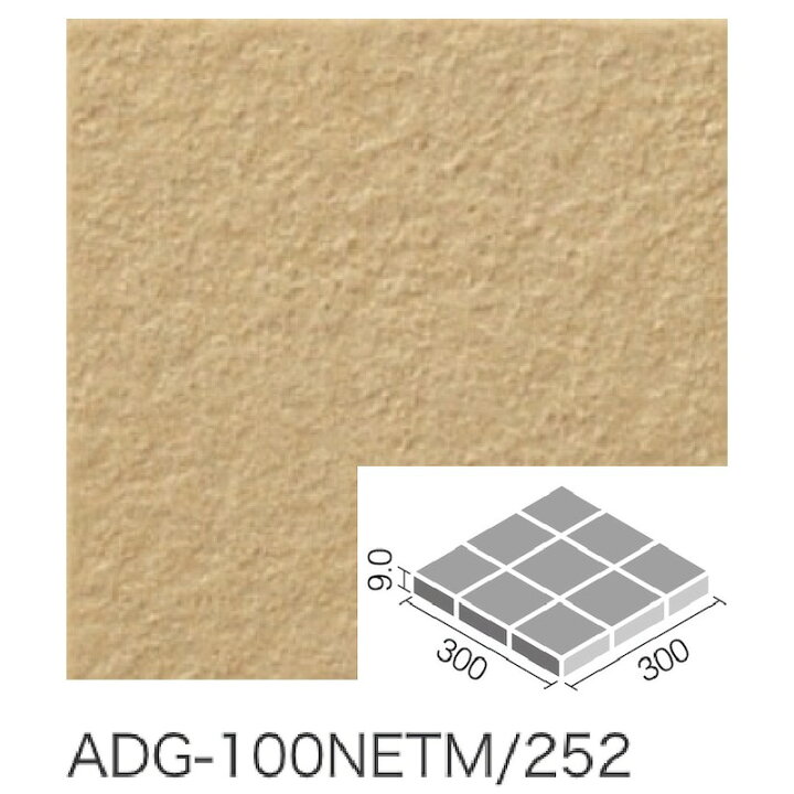 楽天市場】外装床タイル アコルディG 100mm角裏ネット張り ADG-100NETM 