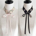 チリア 田川啓二 フローラルリボンチョーカー TILIA ちりあ たがわけいじ ハンドメイド 高級感 オリジナル ビーズ 刺…