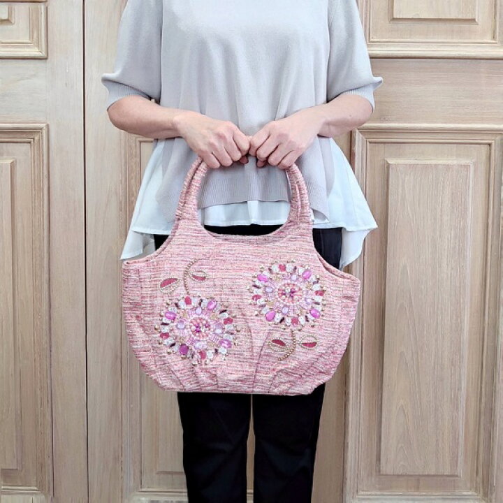 楽天市場】チリア 田川啓二 ビジューフラワーバッグ ビーズ刺繍 