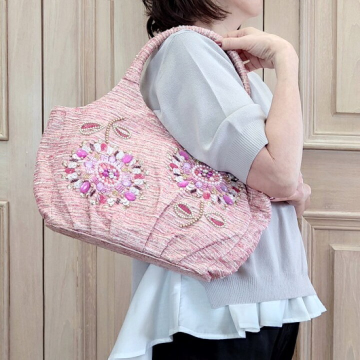 楽天市場】チリア 田川啓二 ビジューフラワーバッグ ビーズ刺繍 