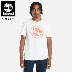 【公式】ティンバーランド Timberland_メンズ 半袖 スローガン ロゴ スラブ Tシャツ
