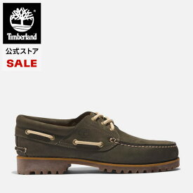 【GW期間中】50%オフでお買い得に! : 5/6(月) 23:59【公式】ティンバーランド Timberland メンズ スリーアイ ラグ ハンドソーン ボート シューズ - グレープリーフ