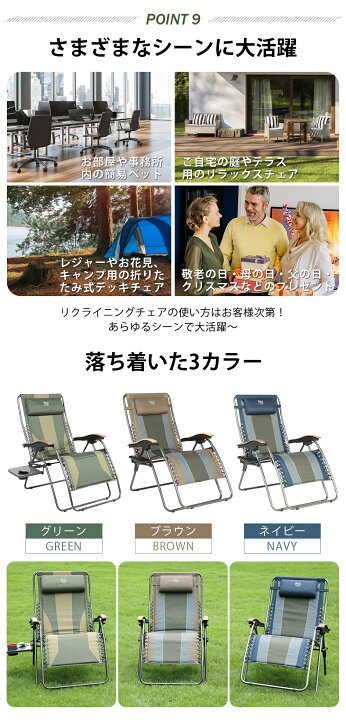 楽天市場】TIMBER RIDGE リクライニングチェア 折りたたみ アウトドア 
