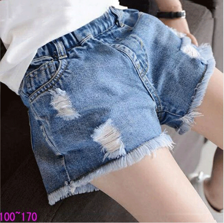 楽天市場 即納商品 送料無料 子供服 ジーンズ ショートパンツ 子供 デニム パンツ ショートパンツ 夏着 ガールズデニムショーツ カジュアル 女の子 ボトムス ダメージデニムパンツ デニム キッズ 可愛いスタイル ショートパンツ
