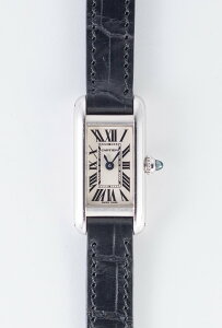 CARTIER SM TANK ALLONGEE 18K WHITE GOLD Ref.2525yNI[czyBe[Wvz