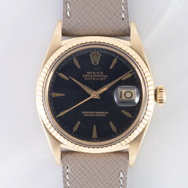 ROLEX DATEJUST Big Coronet Black Gilt Dial 14KYG Ref.1601【自動巻き】【ヴィンテージ時計】