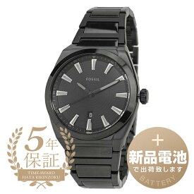 【新品電池で安心出荷】 フォッシル エヴァレット 3 ハンド 腕時計 FOSSIL EVERETT 3 HAND FS5824 ブラック メンズ ブランド 時計 新品
