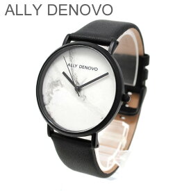 ALLY DENOVO 腕時計 AF5005.2 メンズ レディース ユニセックス ブラック/ブラック レザー アリーデノヴォ CARRARA MARBLE 正規品 【送料無料（※北海道・沖縄は配送不可）】