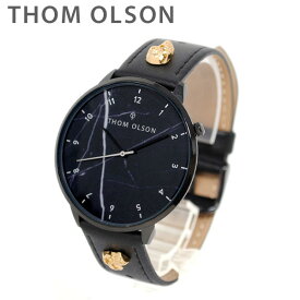 トムオルソン 腕時計 メンズ レディース ユニセックス CBTO015 ブラック レザー THOM OLSON 正規品 【送料無料（※北海道・沖縄は配送不可）】