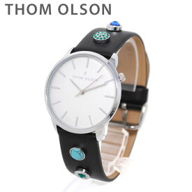トムオルソン 腕時計 レディース CBTO018 シルバー/ブラック レザー THOM OLSON 正規品 【送料無料（※北海道・沖縄は配送不可）】