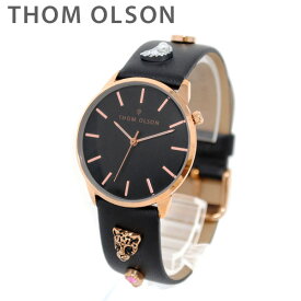 トムオルソン 腕時計 レディース CBTO021 ローズゴールド/ブラック レザー THOM OLSON 正規品 【送料無料（※北海道・沖縄は配送不可）】