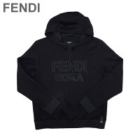 フェンディ パーカー メンズ FY1097-AI01-F0QA1 ブラック FELPA P.S. JERSEY FENDI PIPING