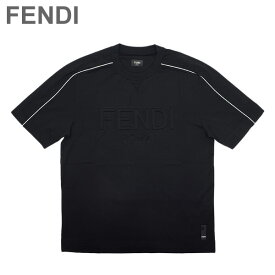 フェンディ Tシャツ メンズ FY1100-AI7F-F0QA1 ブラック T-shirt P.S.L.J. FENDI PIPING【送料無料（※北海道・沖縄は配送不可）】