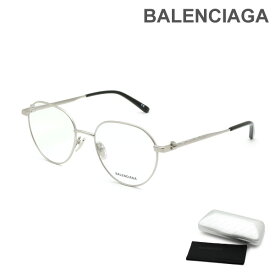 【国内正規品】バレンシアガ メガネ 眼鏡 フレーム のみ BB0168O 001 シルバー ノーズパッド メンズ BALENCIAGA【送料無料（※北海道・沖縄は配送不可）】
