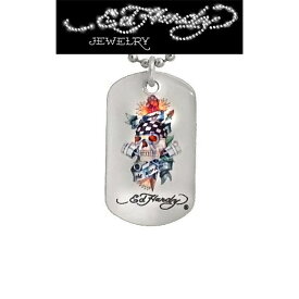 Ed Hardy（エドハーディー）"RACE SKULL 2COLOR"　ドッグタグ EHDT48SS【送料無料（※北海道・沖縄は配送不可）】