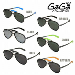 GaGa MILANO (ガガミラノ) サングラス グレーPVD TITANIUM GREY PVD LUNETTERS LEATHER LU54TCGYBLN LU54TCGYBWN LU54TCGYBKF LU54TCGYGRN LU54TCGYGYN LU54TCGYNTN メンズ レディース 【送料無料(※北海道・沖縄は配送不可)