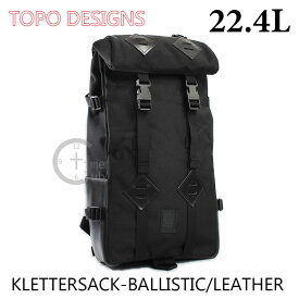 TOPO DESIGNS (トポ デザイン) バッグ KLETTERSACK-BALLISTIC/LEATHER 22L TDKS015BB/BKLT バックパック パソコン収納 リュック ブラック 黒 バリスティックナイロン アックスループ レザー メンズ 【送料無料（※北海道・沖縄は配送不可）】