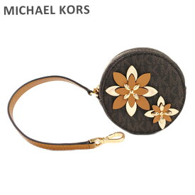 マイケルコース 財布 レディース MICHAEL KORS 32H6GFAP1B 200 小銭入れ コインケース BROWN 茶 モノグラム マイケル コース COIN PURSE レザー 【送料無料（※北海道・沖縄は配送不可）】