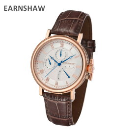 EARNSHAW アーンショウ 時計 腕時計 ES-8101-06 レザー ブラウン/ピンクゴールド メンズ ウォッチ クォーツ 【送料無料（※北海道・沖縄は配送不可）】