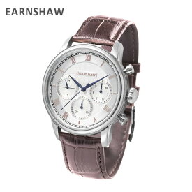 EARNSHAW アーンショウ 時計 腕時計 ES-8105-02 レザー ブラウン/シルバー メンズ ウォッチ クォーツ 【送料無料（※北海道・沖縄は配送不可）】