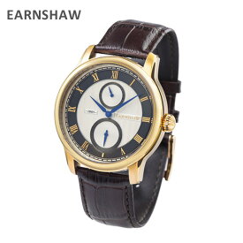 EARNSHAW アーンショウ 時計 腕時計 ES-8106-05 レザー ブラウン/ゴールド メンズ ウォッチ クォーツ 【送料無料（※北海道・沖縄は配送不可）】