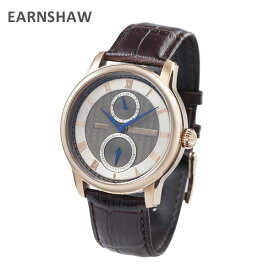 EARNSHAW アーンショウ 時計 腕時計 ES-8106-06 レザー ブラウン/ピンクゴールド メンズ ウォッチ クォーツ 【送料無料（※北海道・沖縄は配送不可）】