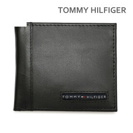 トミーヒルフィガー 二つ折り財布 31TL25X023 001 ブラック 小銭入れあり メンズ TOMMY HILFIGER【送料無料（※北海道・沖縄は配送不可）】