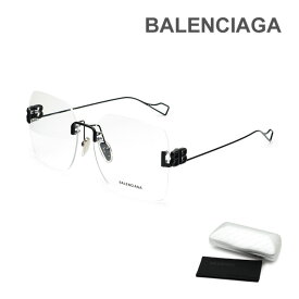 【国内正規品】バレンシアガ メガネ 眼鏡 フレーム のみ BB0113O-001 ブラック ノーズパッド レディース BALENCIAGA【送料無料（※北海道・沖縄は配送不可）】