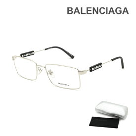 【国内正規品】バレンシアガ メガネ 眼鏡 フレーム のみ BB0118O-002 シルバー ノーズパッド メンズ BALENCIAGA【送料無料（※北海道・沖縄は配送不可）】