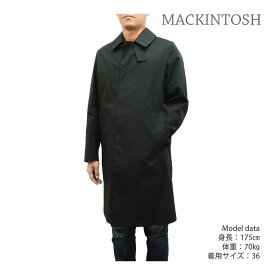 マッキントッシュ ステンカラーコート MO6122-MOP5563 MANCHESTER ブラック メンズ MACKINTOSH【送料無料（※北海道・沖縄は配送不可）】
