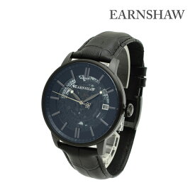 EARNSHAW アーンショウ 時計 腕時計 ES-8075-05 レザー ブラック メンズ ウォッチ 自動巻き【送料無料（※北海道・沖縄は配送不可）】
