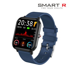 【国内正規品】 SMART R スマートウォッチ Q-9PRO ネイビー メンズ レディース 腕時計 スマートR【送料無料（※北海道・沖縄は配送不可）】