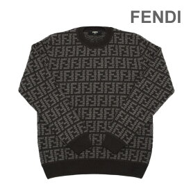 フェンディ カシミヤ セーター FZX091-APPA-F1MH0 ブラウン系 メンズ FENDI GIROCOLLO FF CROCHET CASH【送料無料（※北海道・沖縄は配送不可）】