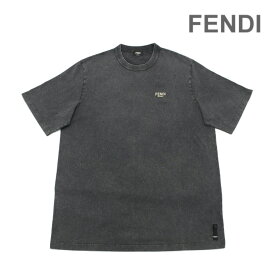 フェンディ Tシャツ FY1217-APME-F0QA1 NERO グレー系 メンズ FENDI WASHED COMPACT JERSEY【送料無料（※北海道・沖縄は配送不可）】
