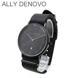 ALLY DENOVO 腕時計 AM5015.2 メンズ レディース ユニセックス ブラック/ブラック レザー アリーデノヴォ HERITAGE 正規品 【送料無料（※北海道・沖縄は1,000円）】