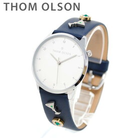 トムオルソン 腕時計 レディース CBTO007 シルバー/ネイビー レザー THOM OLSON 正規品 【送料無料（※北海道・沖縄は1,000円）】
