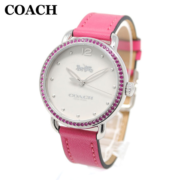 コーチ 腕時計 レディース 14502879 COACH DELANCEY デランシー シルバー ピンク レザー 時計 ウォッチ 