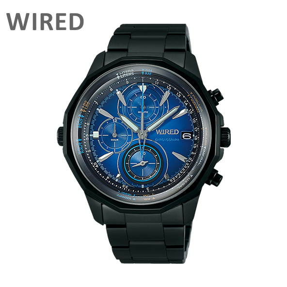在庫処分 WIRED（ワイアード） 時計 腕時計 AGAW421 THE BLUE ブラック ブルー - 0
