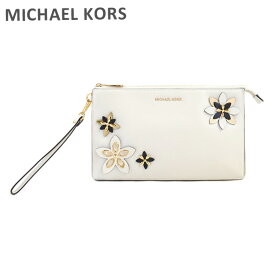 マイケルコース バッグ MICHAEL KORS クラッチバッグ 32H6GFAW3T 085 OPTIC WHITE レザー ハンドバッグ レディース 【送料無料（※北海道・沖縄は1,000円）】