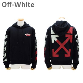 在庫処分 オフホワイト パーカー ブラック/レッド DIAG SPLIT LOGO SLIM HOODIE OMBB034 S19 0030061020 Off-White 【送料無料（※北海道・沖縄は1,000円）】