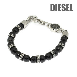 ディーゼル ブレスレット DX1163040 ブラック/シルバー DIESEL アクセサリー メンズ 数珠【送料無料(※北海道・沖縄は1,000円)】