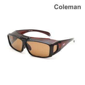 コールマン オーバーグラス 跳ね上げタイプ サングラス COV01-2 クリアワイン/ブラウン 偏光レンズ UVカット メンズ レディース Coleman