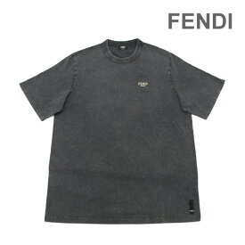 フェンディ Tシャツ FY1217-APME-F0QA1 NERO グレー系 メンズ FENDI WASHED COMPACT JERSEY【送料無料（※北海道・沖縄は1,000円）】