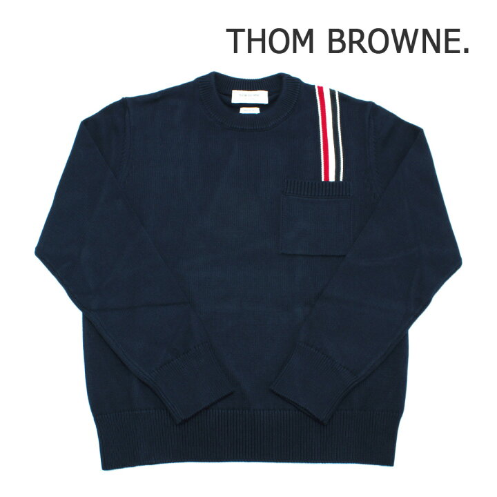 楽天市場】トムブラウン ニット MKA502A Y3017 415 ネイビー THOM 