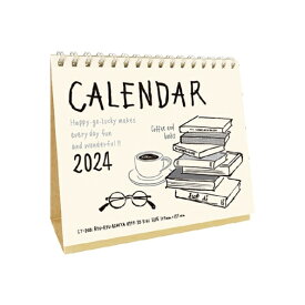 RYURYU リュリュ 2024年1月始まり カレンダー A6 イラスト 卓上カレンダー ベルーナ アデリアレトロ ガラスペン セット スケジュール帳 手帳のタイムキーパー